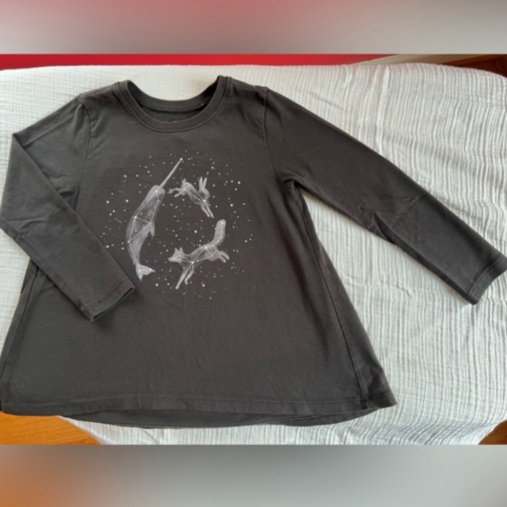 Tea Collection black long sleeve t-shirt - Constellation. Size 4t